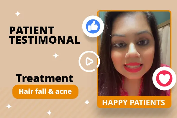 hair fall & acne testimonial